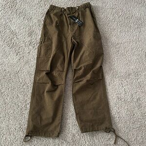 Essential Baggy Cargo Pants - Brown Wash